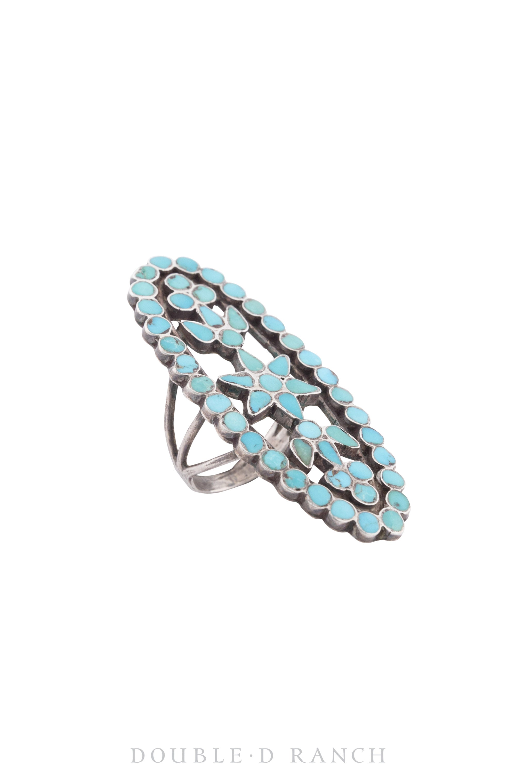 Ring, Inlay, Turquoise, Discuta, Vintage