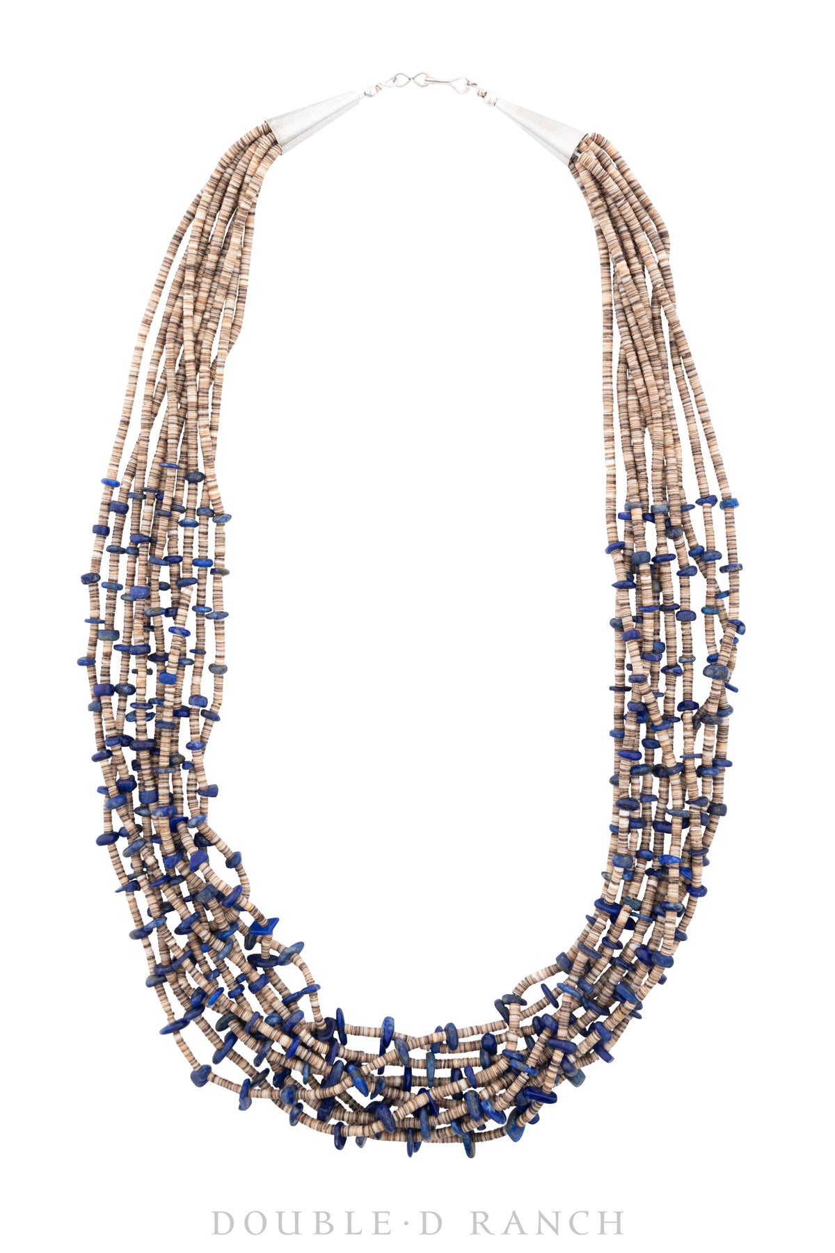 Necklace, Natural Stone, Heishi, Lapis, 10 Strand with Earrings, 24", Artisan, Contemporary, 3045