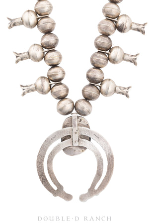 Necklace, Squash Blossom, Turquoise, Hallmark, Contemporary, 3025
