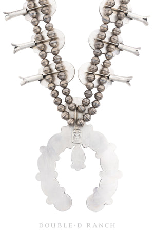 Necklace, Squash Blossom, Coral, Artisan, Hallmark, Contemporary, 3023
