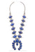 Necklace, Squash Blossom, Lapis, Artisan, Hallmark, Contemporary, 3024