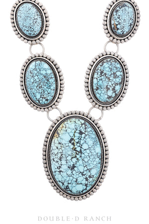 Necklace, Statement, Turquoise, Hallmark, Vintage, 3060