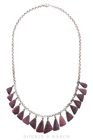 Necklace, Princess, Purple Spiny Oyster, Contemporary, 3057