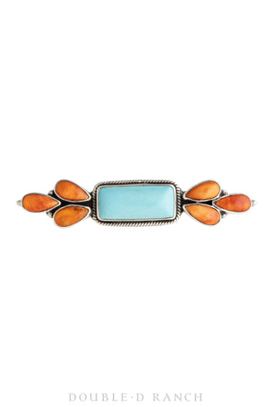 Pin, Bar, Turquoise & Orange Spiny Oyster, Contemporary, 875