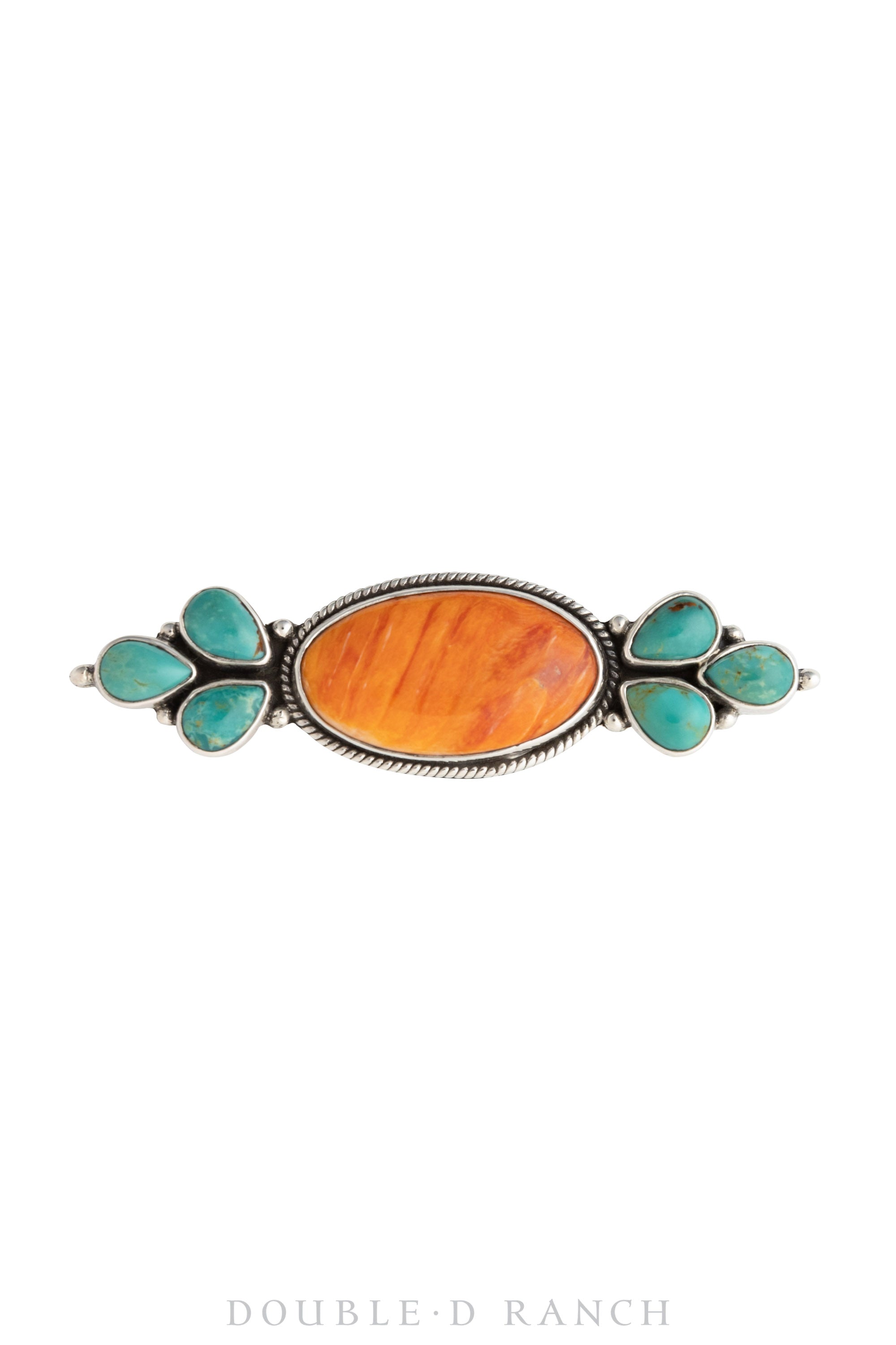 Pin, Bar, Turquoise & Orange Spiny Oyster, Contemporary, 872