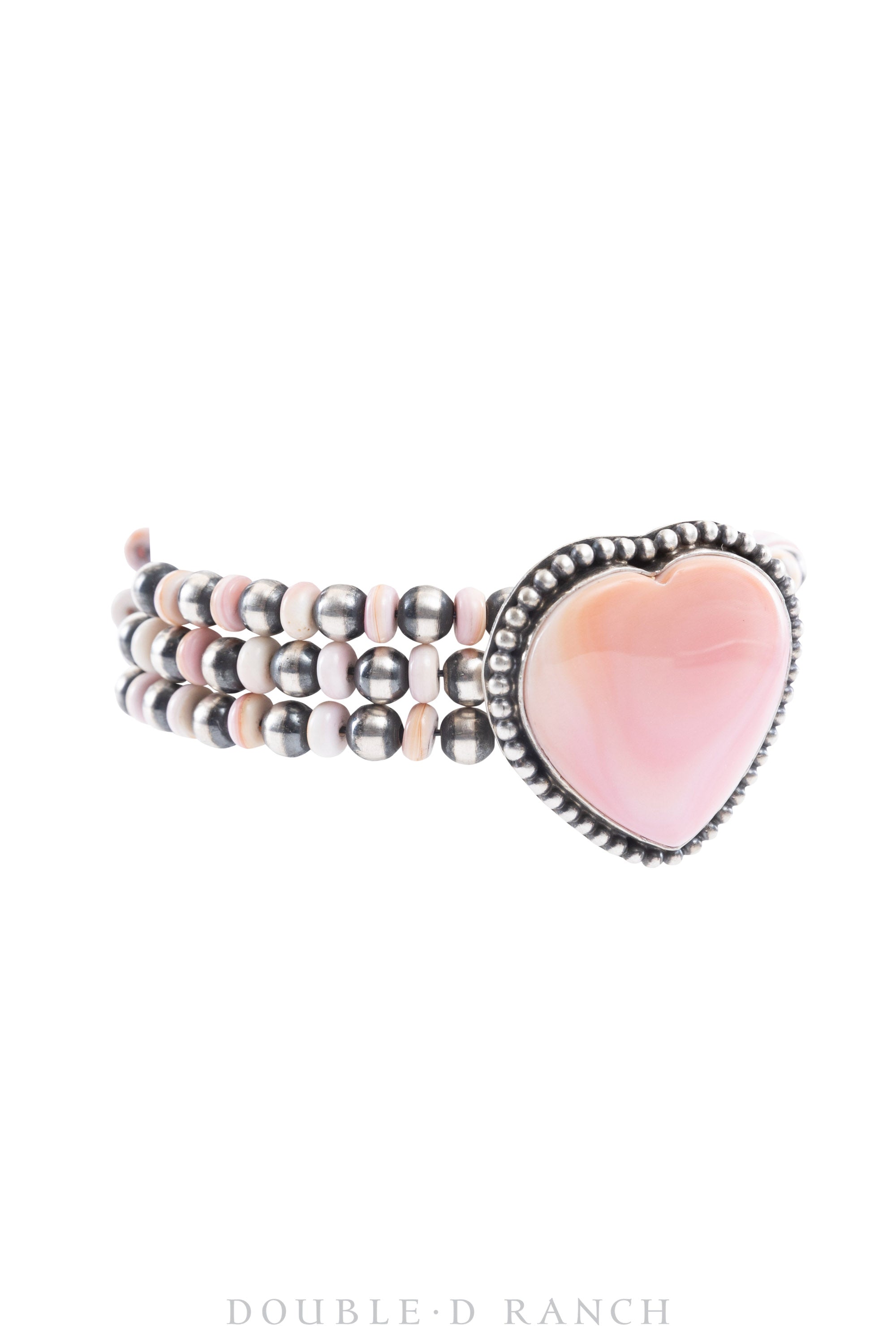 Bracelet, Stone Bead, Pink Conch, Stretch, Hallmark, Contemporary, 3609