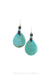 Earrings, Slab, Turquoise, Contemporary, 1484