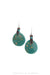 Earrings, Slab, Turquoise, Contemporary, 1481