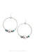 Earrings, Hoop, Turquoise, Sterling Silver, Contemporary, 1466