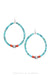 Earrings, Hoop, Turquoise & Mixed Stones, Heishi, Contemporary, 1460