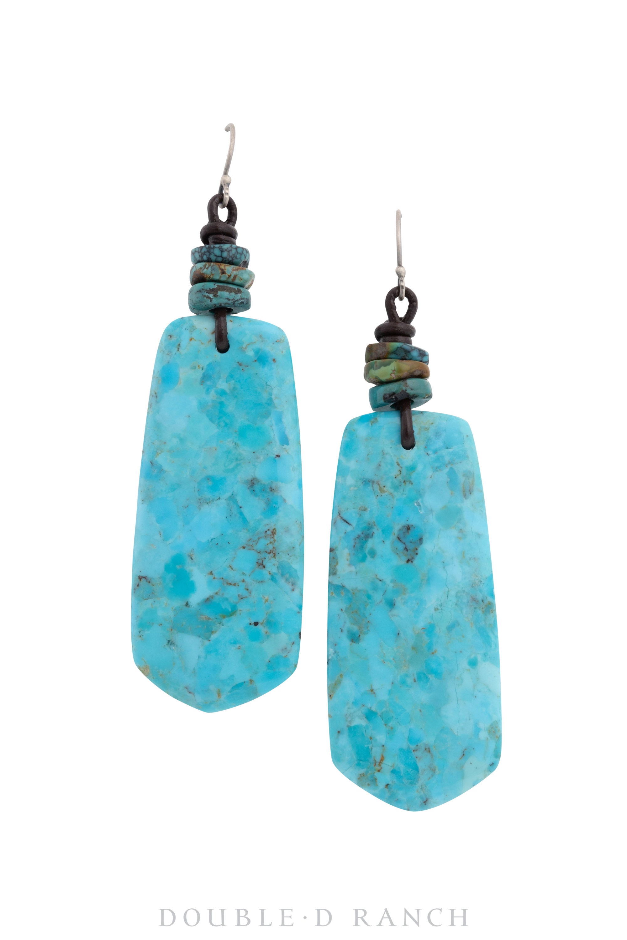 Earrings, Slab, Turquoise Composite, Contemporary, 1478
