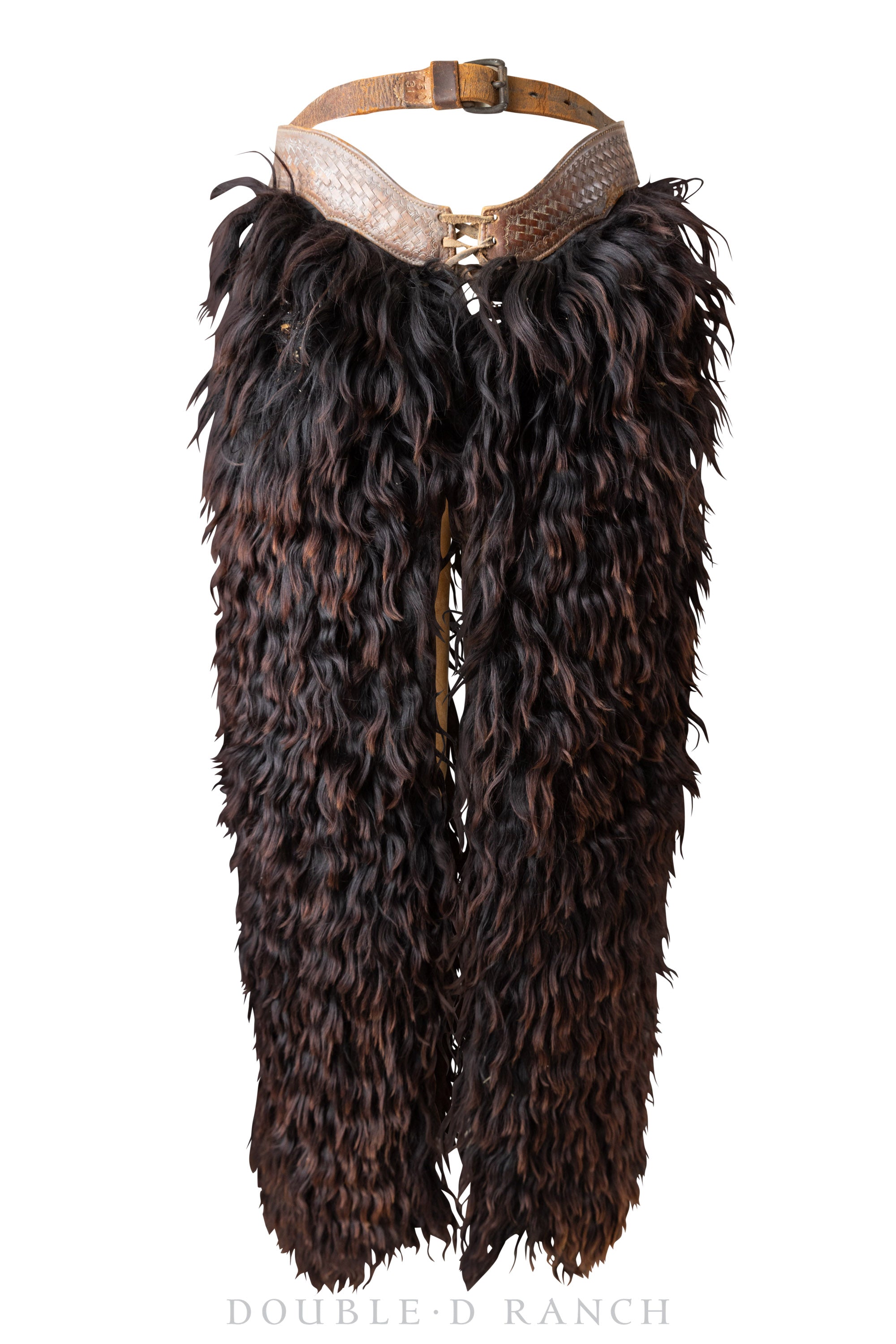 Miscellaneous, Chaps, Woolies, Tooled Leather Belt, Vintage, Turn of the Century, 738