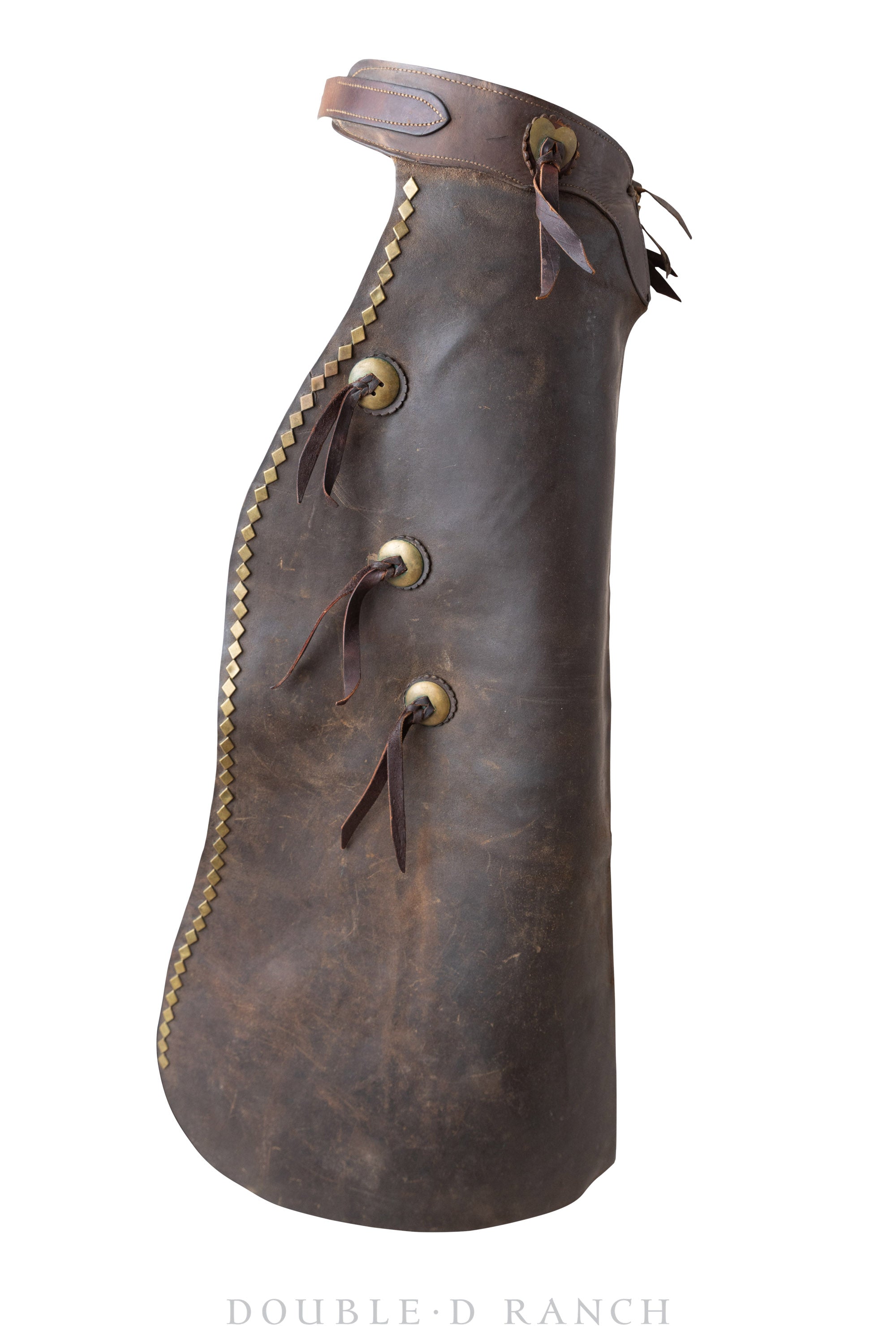 Chaps western en cuir vieilli avec franges Lakota Chaps western en cuir vieilli avec franges Lakota