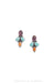 Earrings, Drop, Turquoise & Mixed Stones, Hallmark, Contemporary, 1503