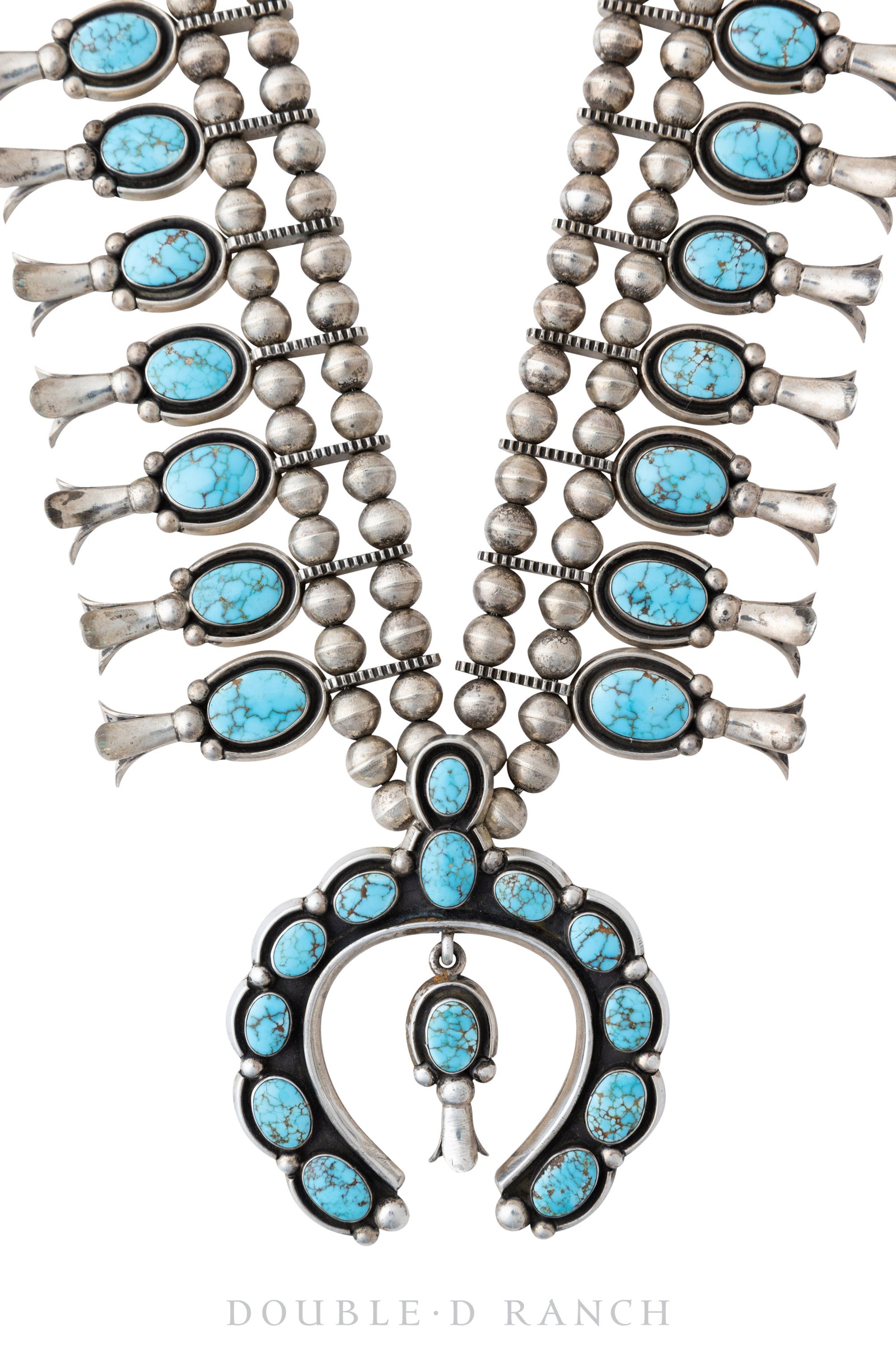 Necklace, Squash Blossom, Turquoise, Matching Earrings, Hallmark, Vintage, 1981