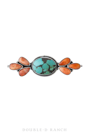 Pin, Bar, Turquoise & Orange Spiny Oyster, Contemporary, 867