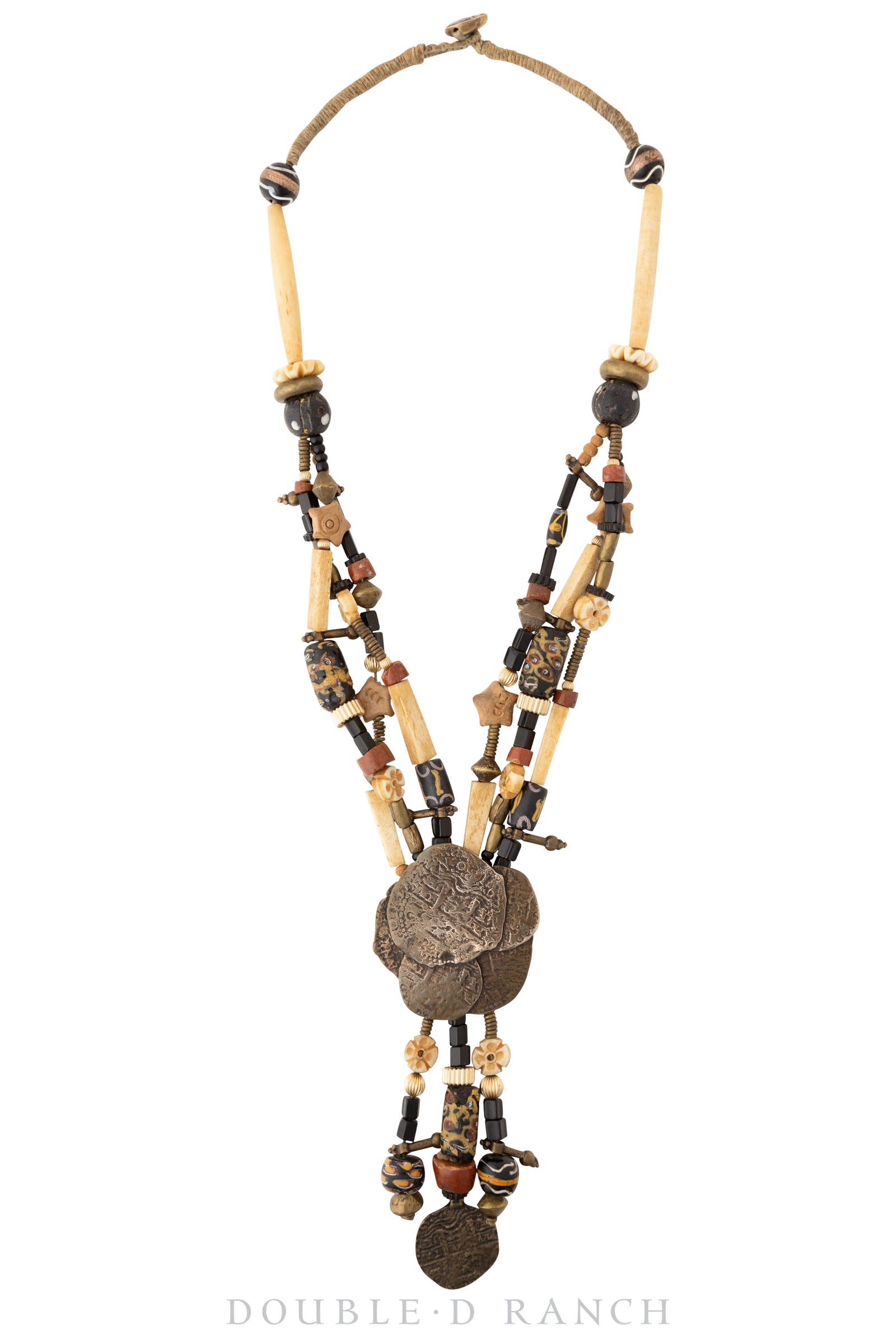 Necklace, Mummy's Bundle, Choker, Hairpipe & Bronze, Hallmark, Vintage, 1974