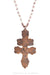 Necklace, Natural Stone, Hudson Bay Cross, Trade Beads, Vintage, 3102