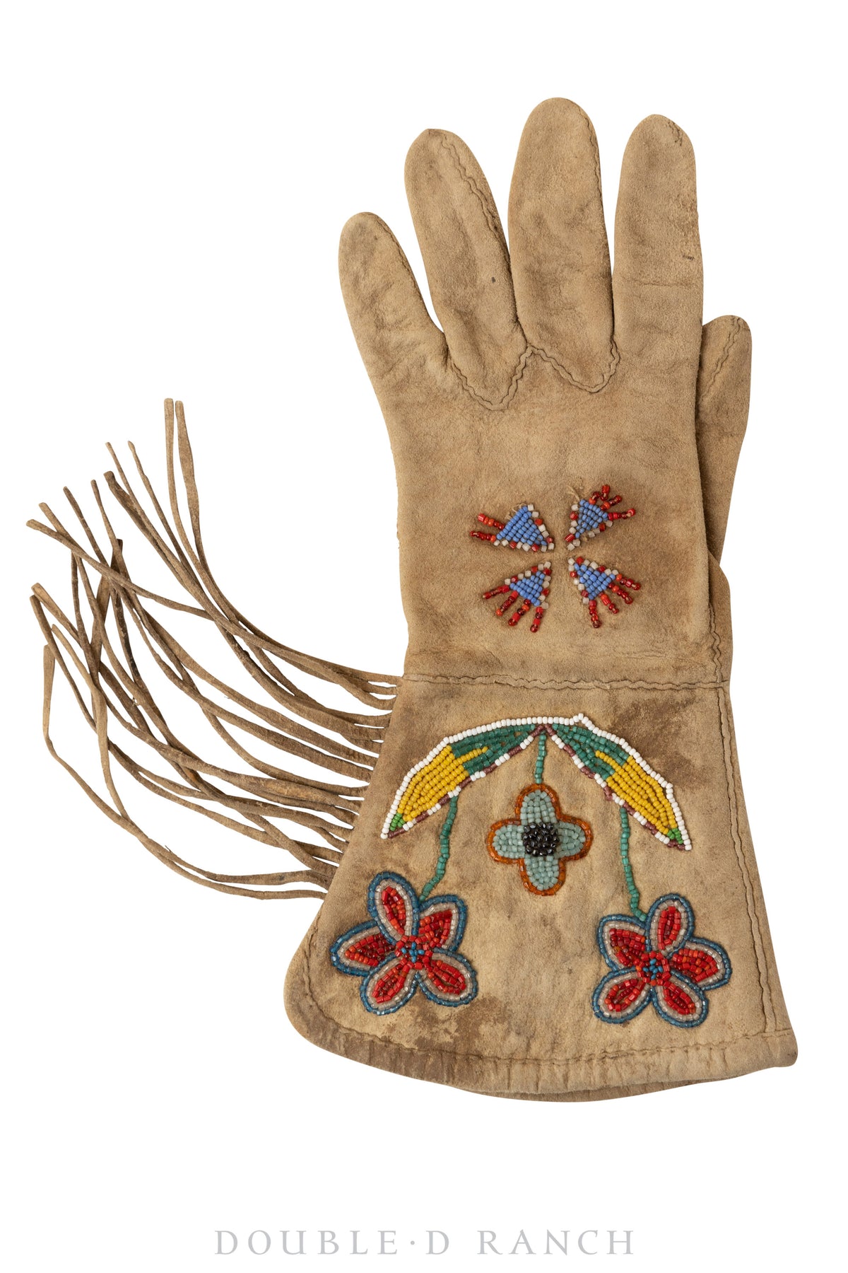 Miscellaneous, Gauntlet, Beaded, Sioux-Metis, Floral, Vintage 1900-1910, 770