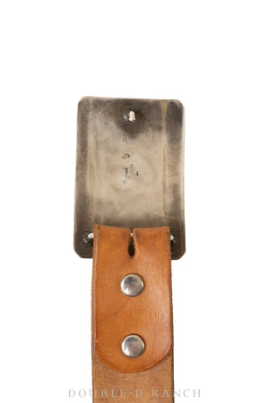Belt, A Vintage, Buckle, Western, Steer, 10K Gold & Sterling Silver, Hallmark, Vintage, 446