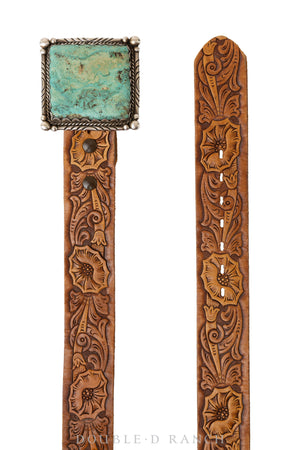 Belt, A Vintage, Cast, Turquoise Chrysocolla, Hallmark, Vintage, 447