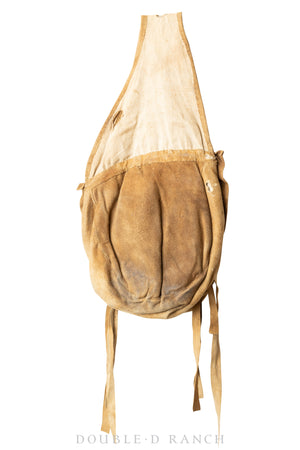 Bag, Saddlebag, Leather with Silk Embroidery, Metis Cree, Provenance, Early 20th Century, 1136