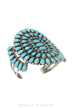 Cuff, Cluster, Turquoise, Vintage '60s, 3375