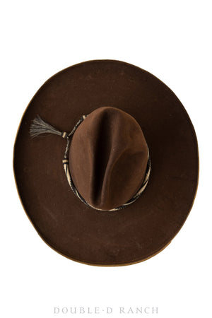 Miscellaneous, Hat, Tom Mix Style, Horsehair Band, 4X, Vintage, 778
