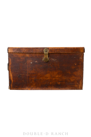 Miscellaneous, Trunk, Leather Covered, John Boyle Manufacturing, Vintage 20th th Century, 769
