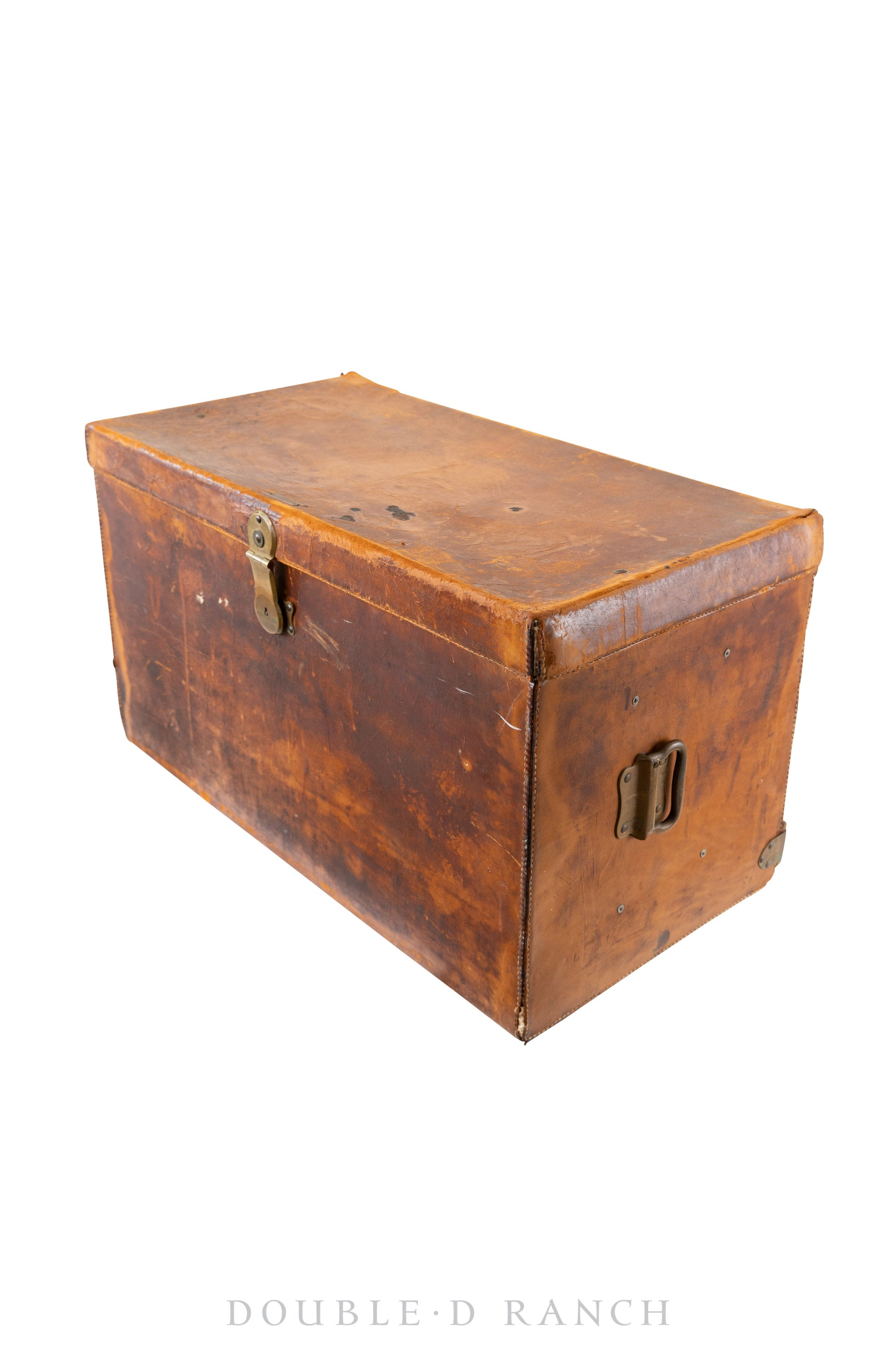 Miscellaneous, Trunk, Leather Covered, John Boyle Manufacturing, Vintage 20th th Century, 769