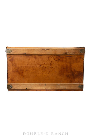 Miscellaneous, Trunk, Leather Covered, John Boyle Manufacturing, Vintage 20th th Century, 769