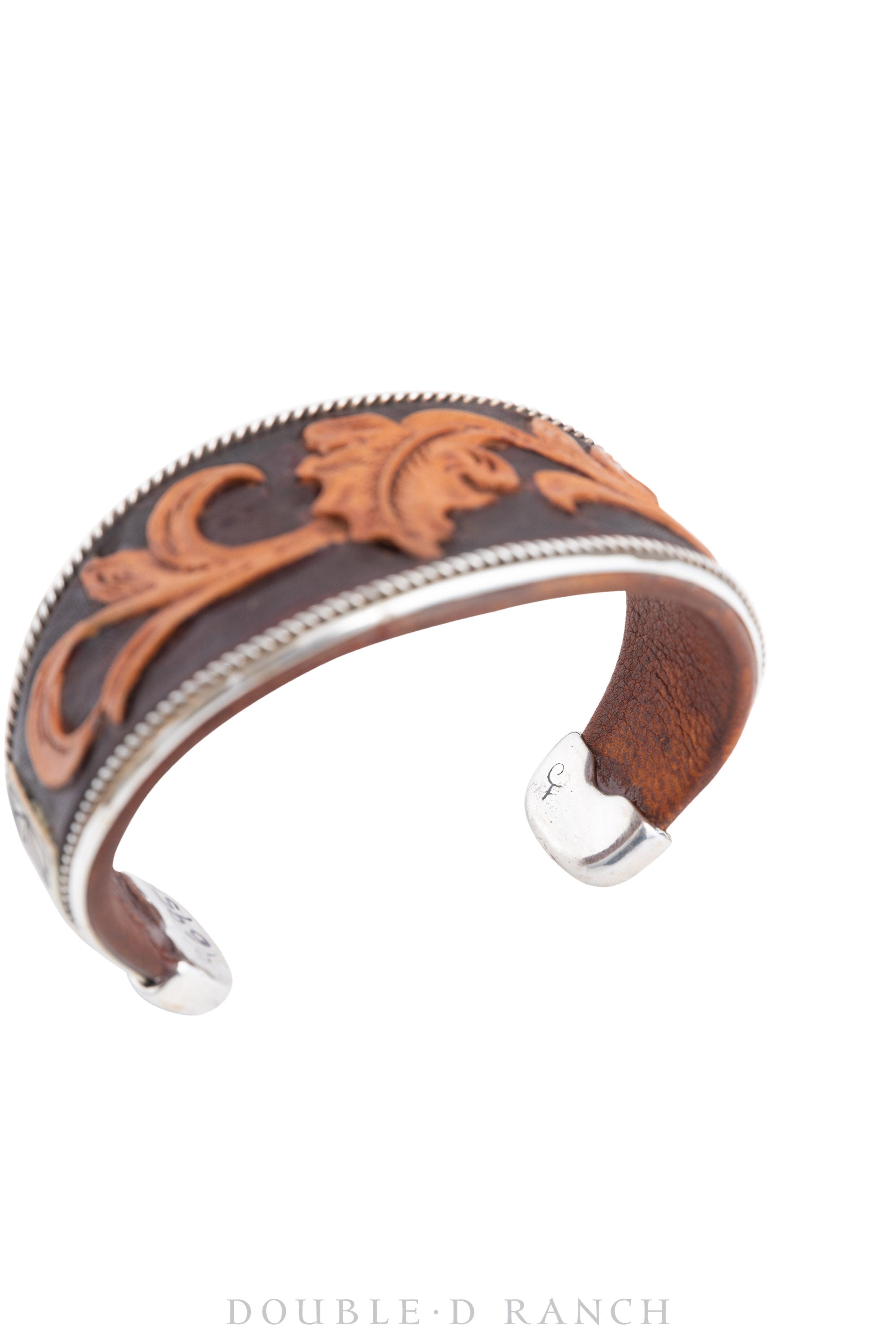 Cuff, Leather, Tooled Leather, Artisan, Charlie Favour Hallmark, Contemporary, 3586