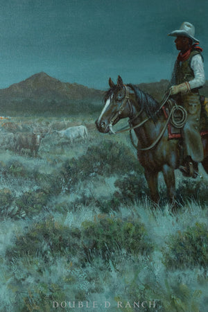 Art, Oil on Canvas, Western Narratives, Night Scenes, John Jones 2015, 1269