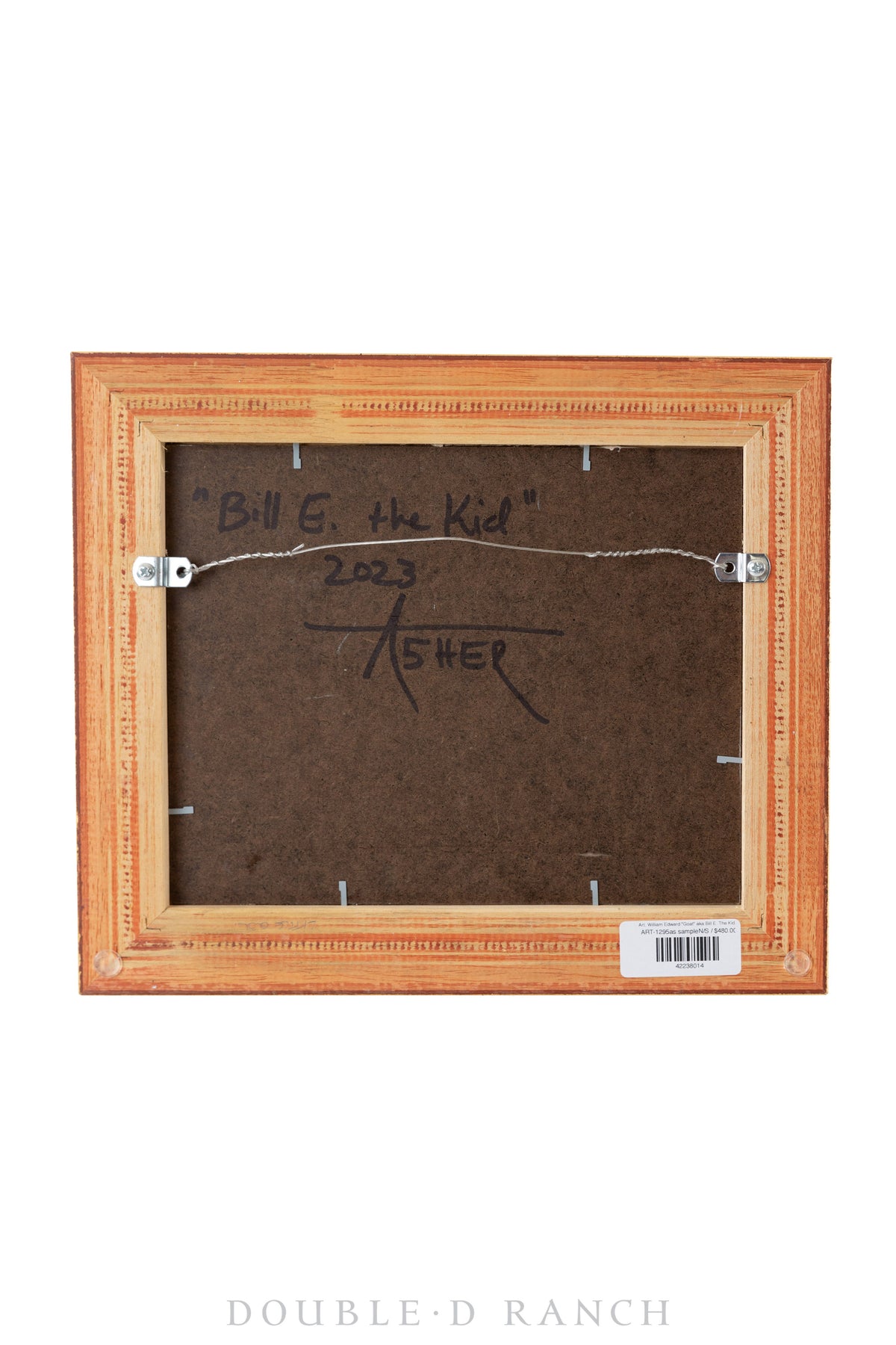 Art, Julie Asher, Bill E. The Kid, Goat, Oil on Vintage 1911 Ledgers, Julie Asher, Contemporary, 1298