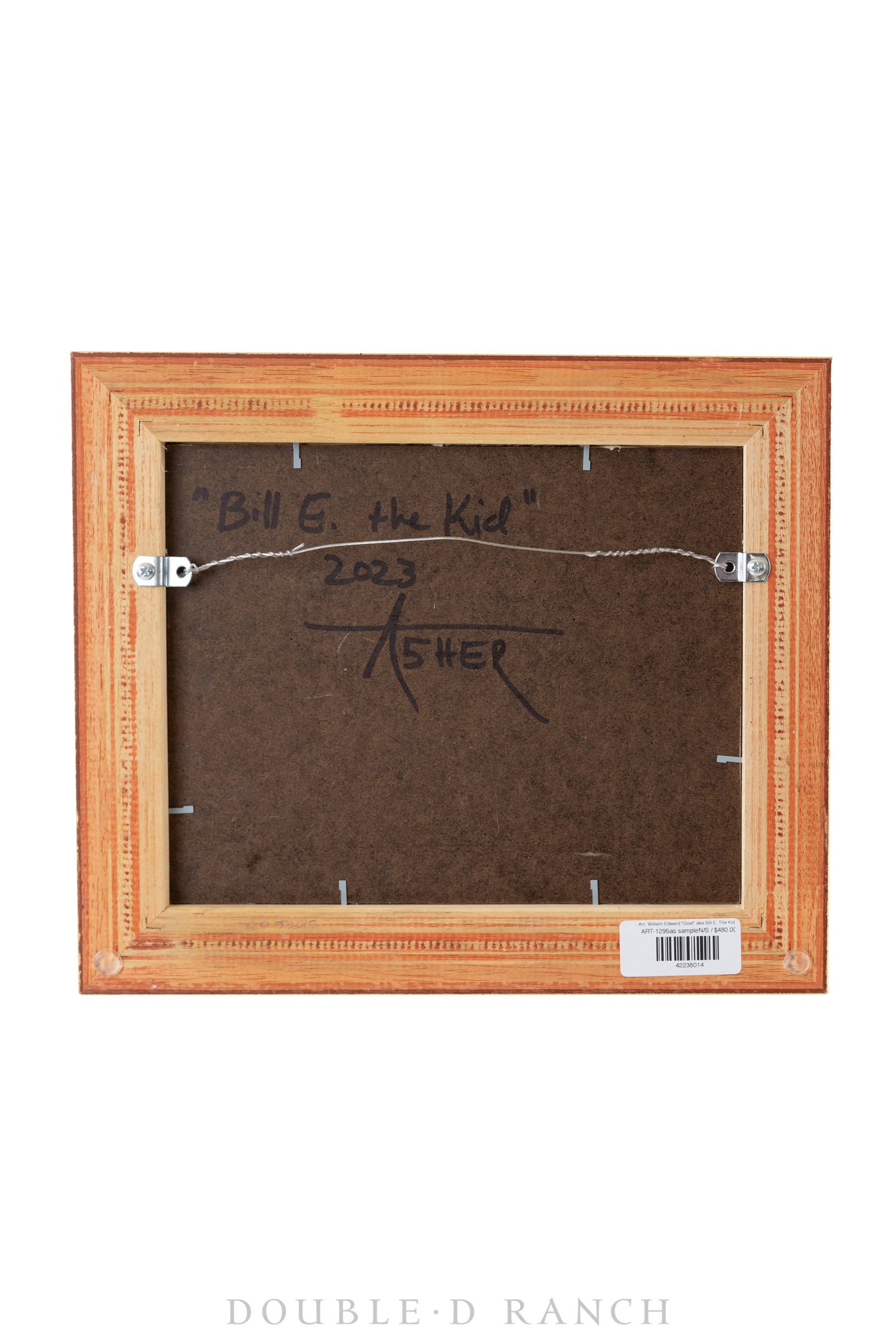 Art, Julie Asher, Bill E. The Kid, Goat, Oil on Vintage 1911 Ledgers, Julie Asher, Contemporary, 1298