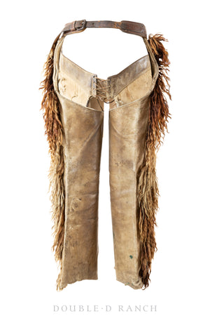 Miscellaneous, Chaps, woolies, Carmel Angora, Handtooled Leather, John Clark Saddlery, Oregon, Vintage, 642