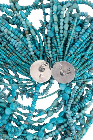 Necklace, Natural Stone, Turquoise, 30 Strand, Met Gala Style, Hallmark, Contemporary, 3112