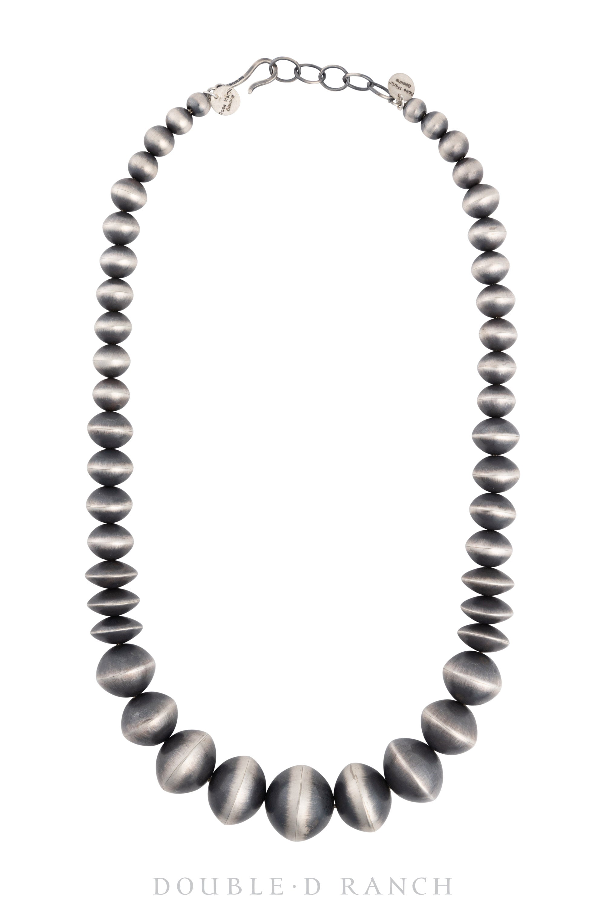 Necklace, Desert Pearls, Sterling Silver, Single Strand, Graduated 22", Hallmark, Contemporary, 3109