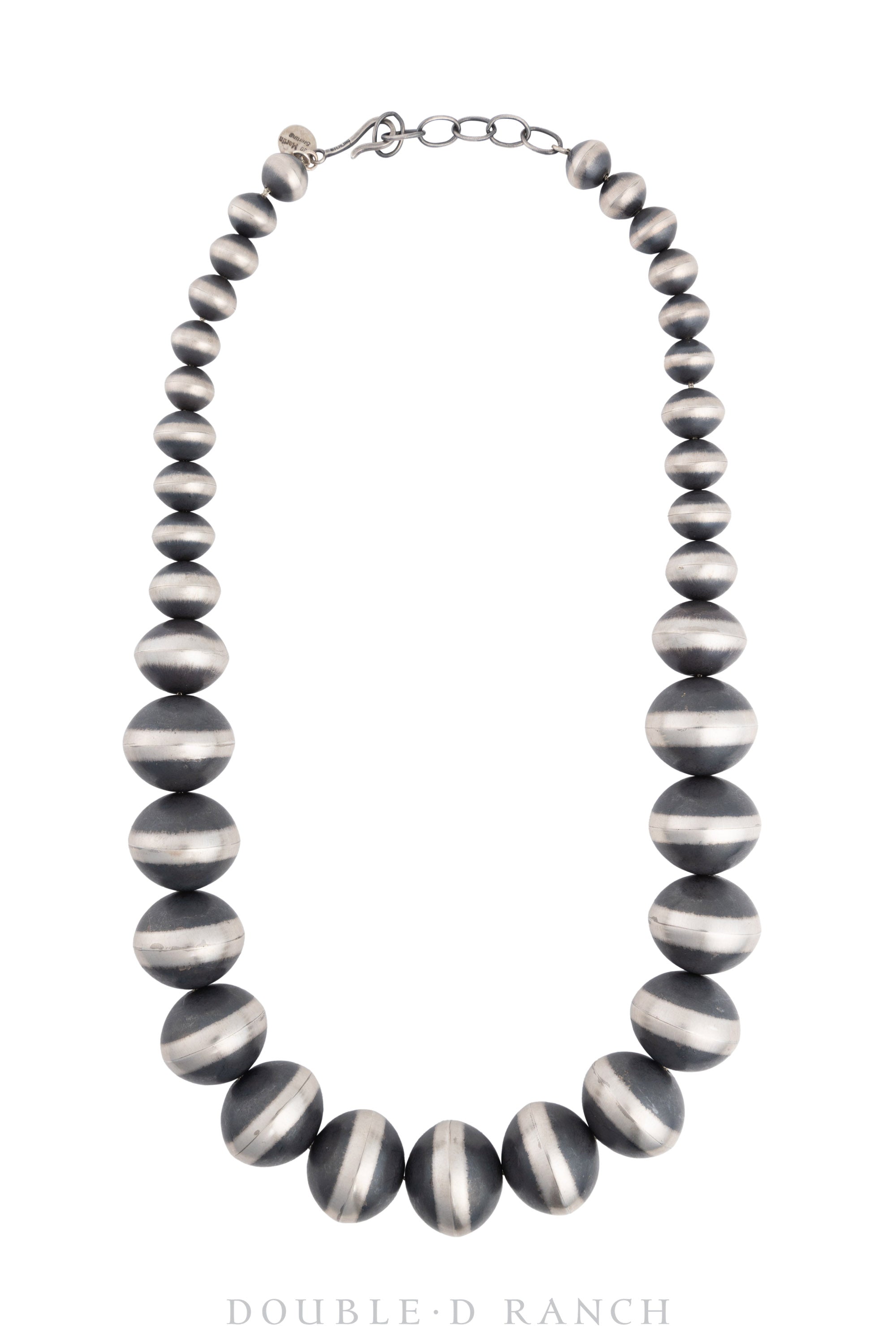 Necklace, Desert Pearls, Sterling Silver, Single Strand, Graduated 28", Hallmark, Contemporary, 3110