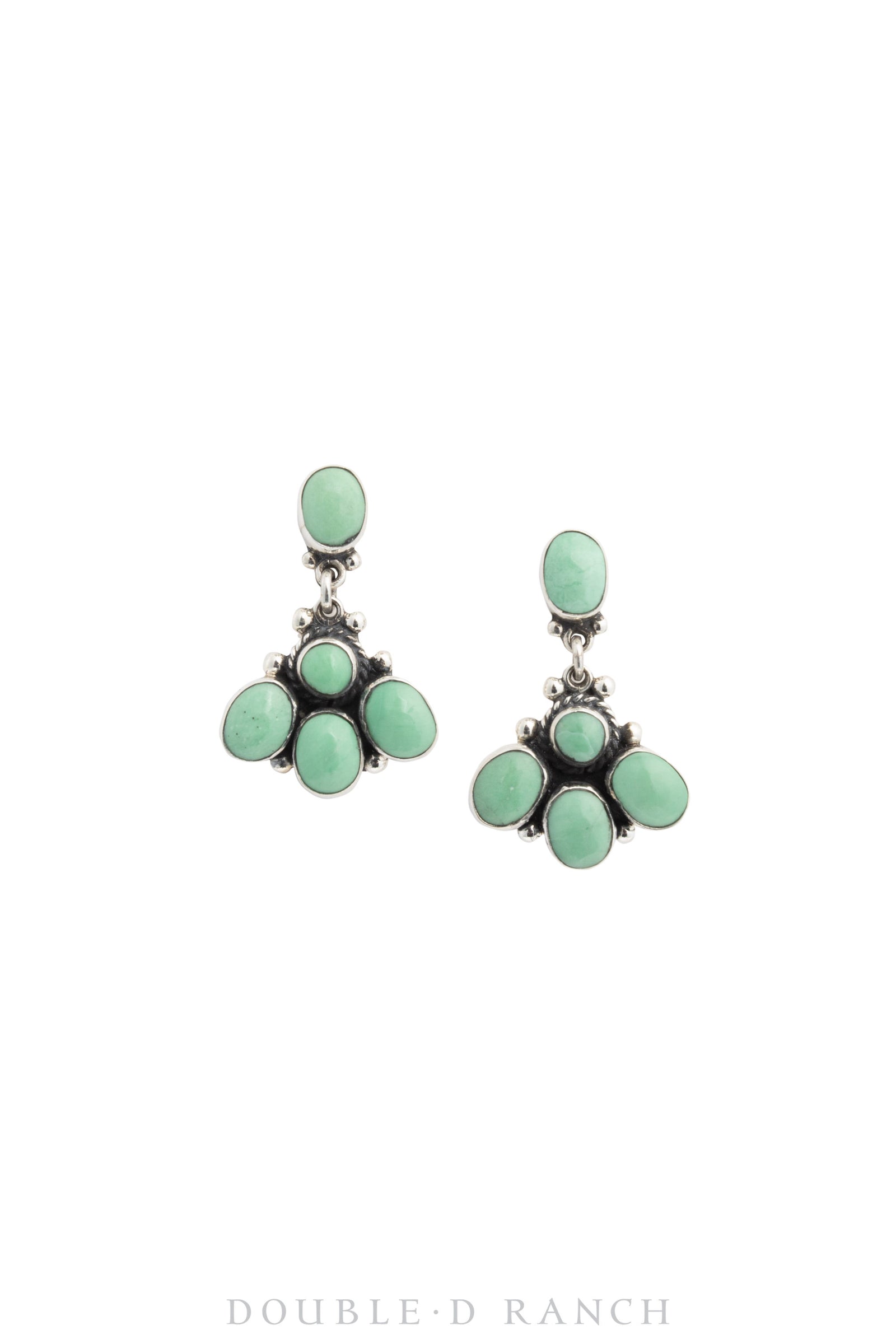 Earrings, Federico, Drop, Turquoise, Green, Hallmark, Contemporary, 1555A