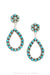 Earrings, Drops, Turquoise, Contemporary, 1530