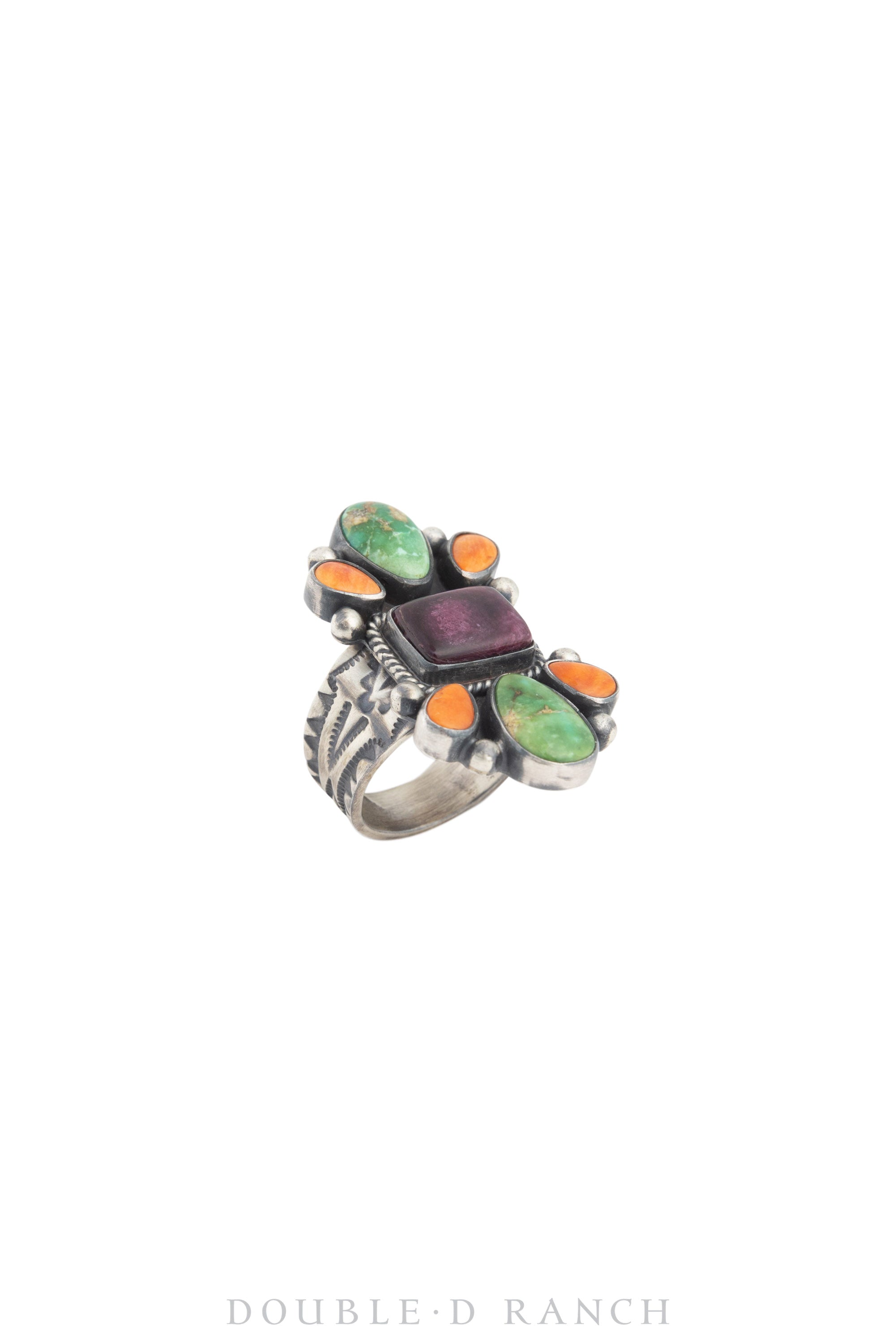 Ring, Statement, Mixed Stones, Hallmark, Adjustable, Contemporary, 1445