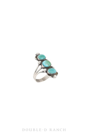 Ring, Natural Stone, Turquoise, Vintage ‘70s, 1382