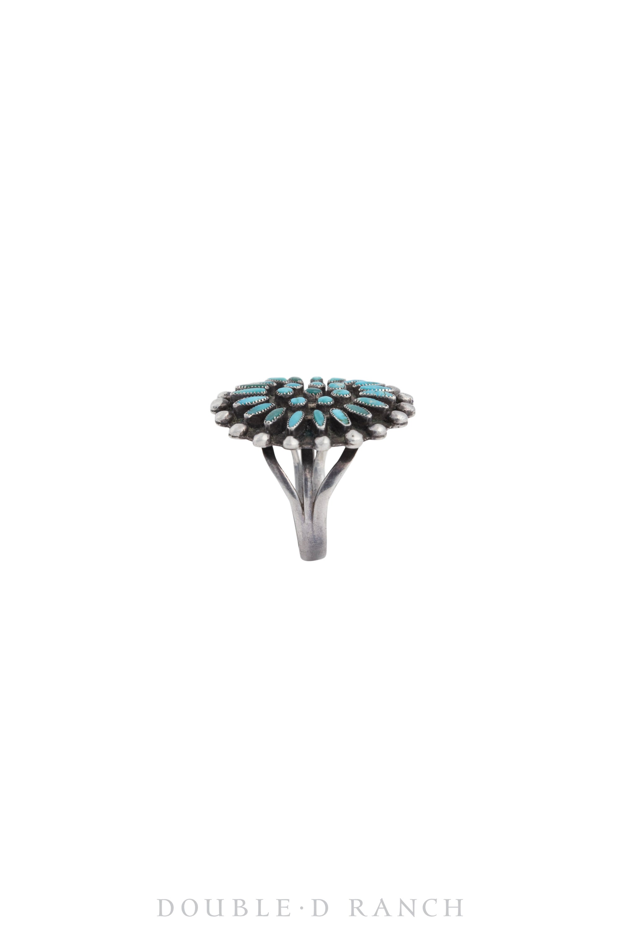 Ring, Cluster, Turquoise, Zuni, Vintage ‘40s, 1373