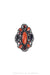 Ring, Cluster, Coral & Ruby Gemstones, Leo Feeney Hallmark, Contemporary, 1346