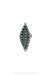 Ring, Cluster, Turquoise, Zuni Snake Eye, Hallmark, Vintage, 1430