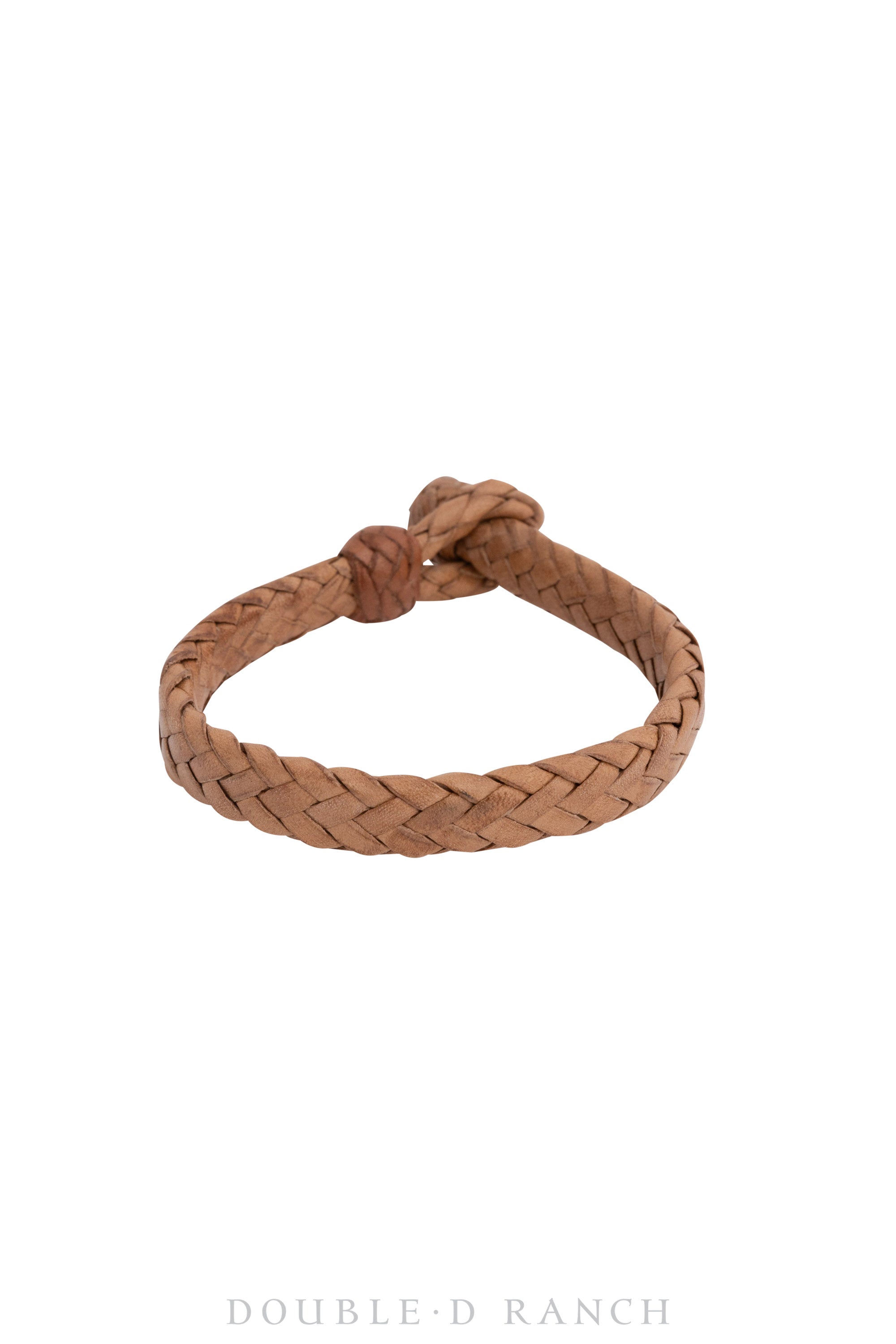 Square Braided Leather Wrap Bracelet, Light Tan Brown