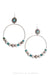 Earrings, Hoop, Turquoise, Sterling Silver, Contemporary, 1272