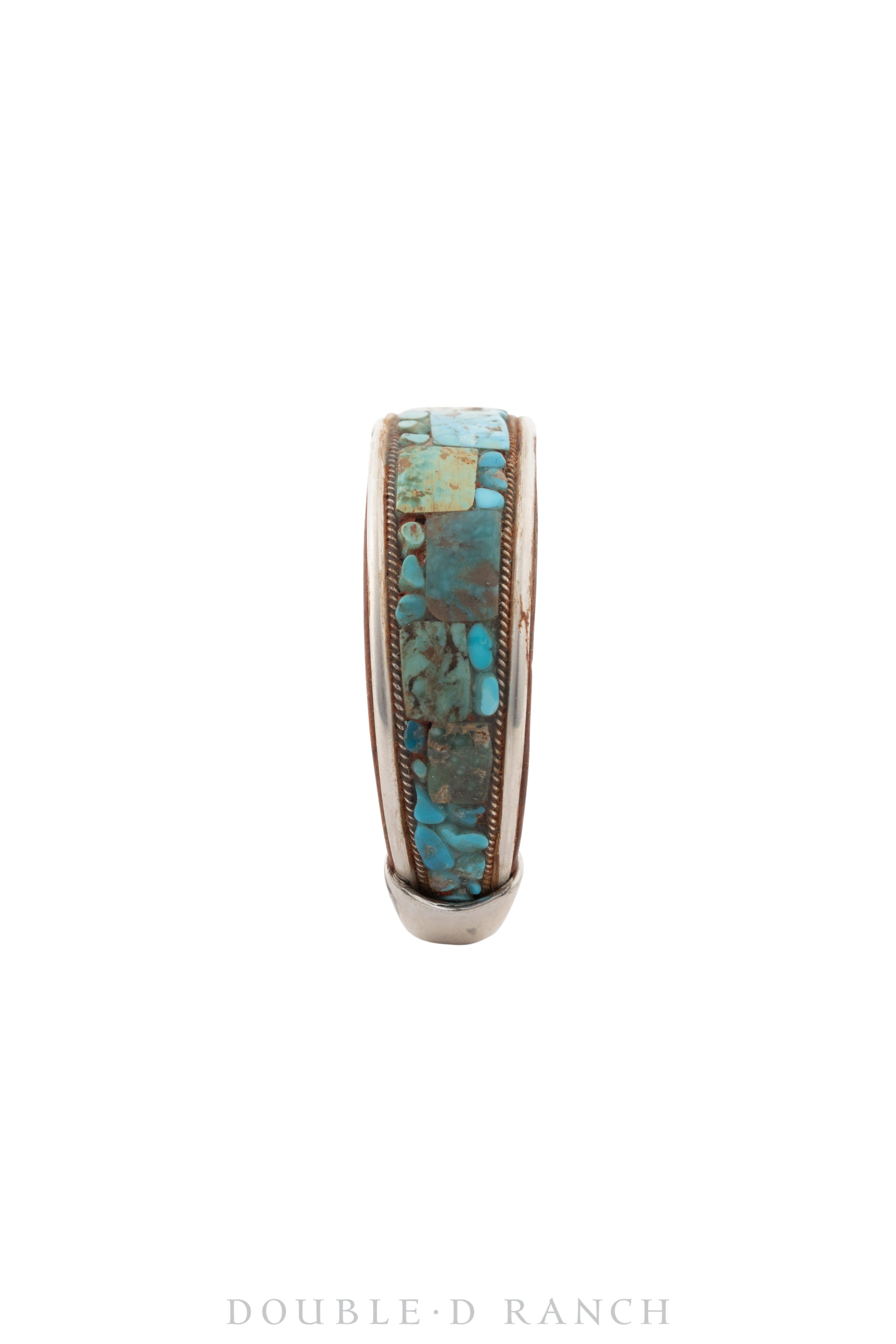 Cuff, Inlay, Turquoise, Leather Lined, Artisan, Charlie Favor, Contemporary, 3661