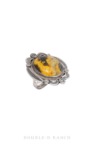 Ring, Bumble Bee Jasper, Single Stone, Hallmark, Contemporary, 1209